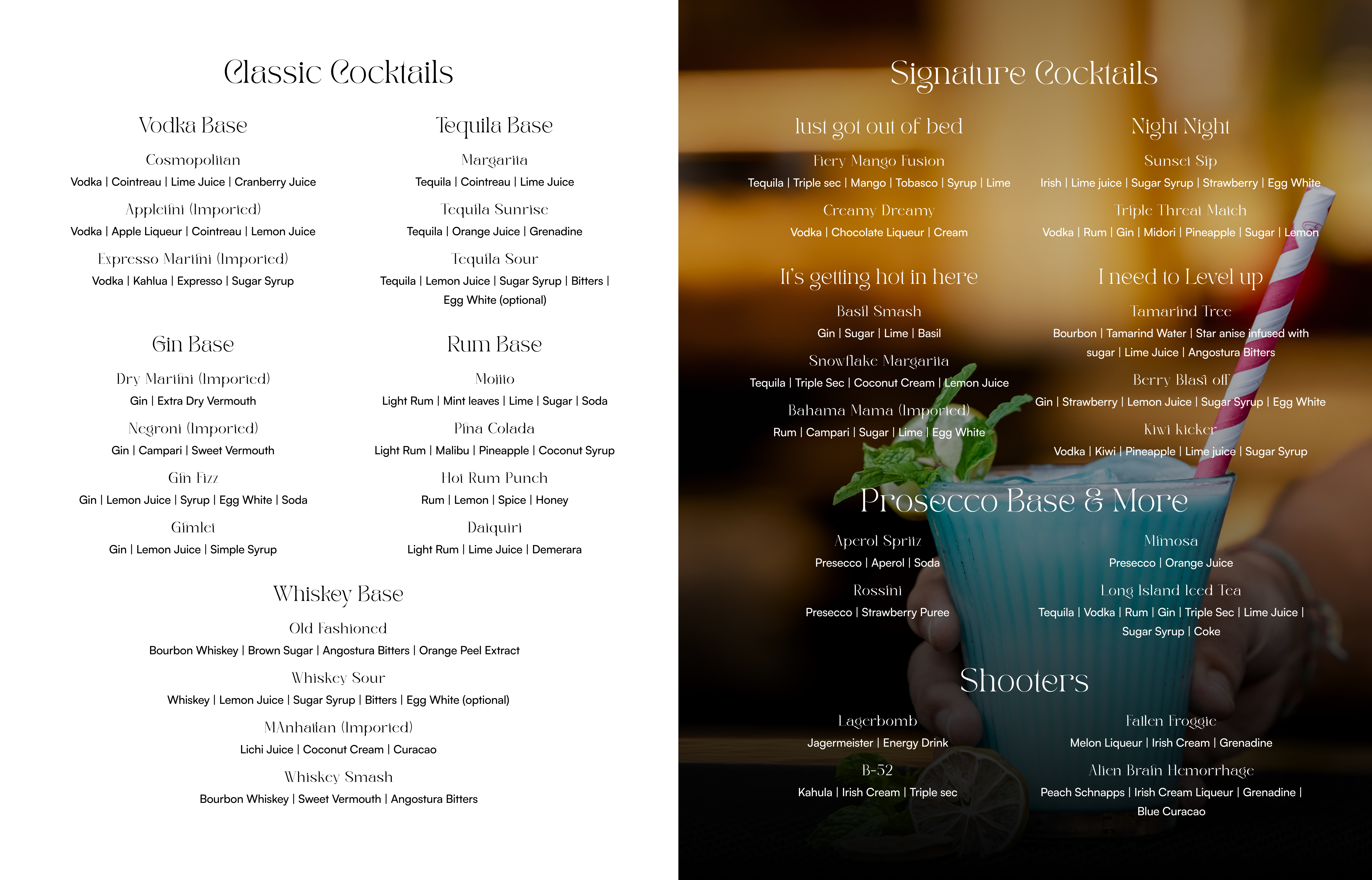 Drink Menu 1